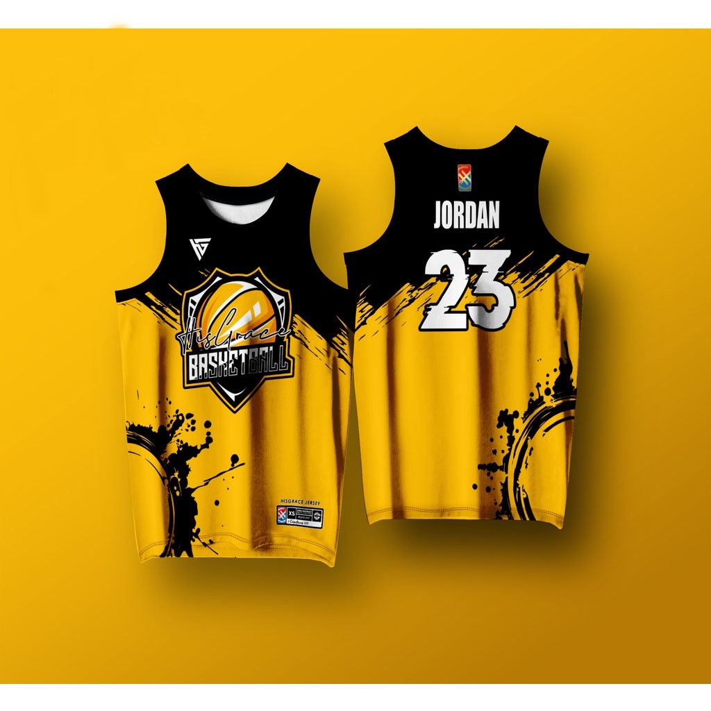籃球黃色 V2 HG 概念球衣 FULL SUBLIMATION 籃球球衣