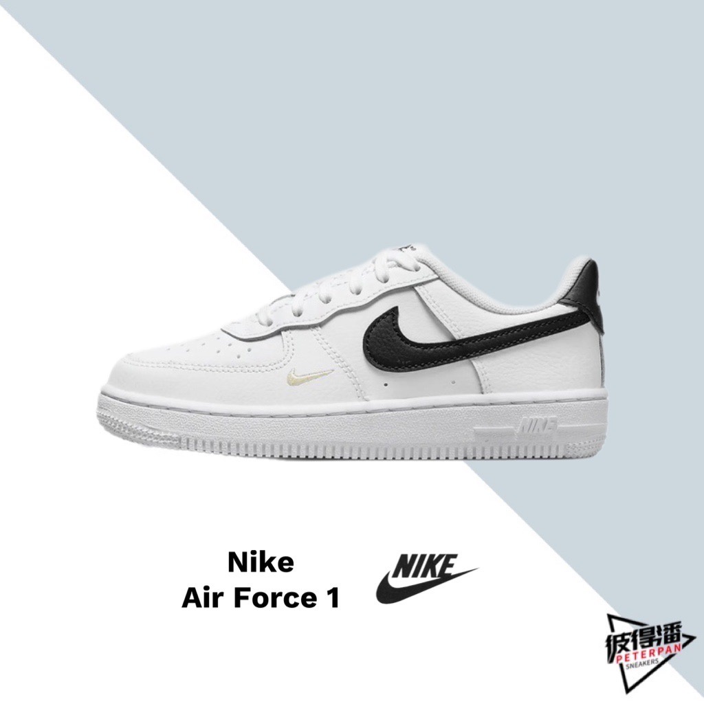 NIKE AIR FORCE 1 SE 40TH 幼童 運動 童鞋 白黑 FJ2887-100【彼得潘】