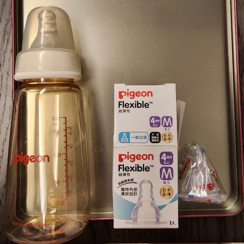 貝親Pigeon一般口徑PPSU奶瓶160毫升 一般口徑M號奶嘴