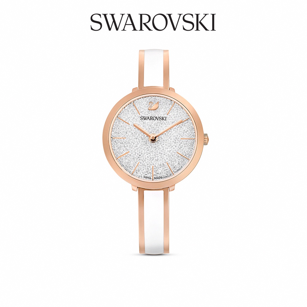 SWAROVSKI 施華洛世奇 CRYSTALLINE DELIGHT 玫金色別緻白璀璨腕錶
