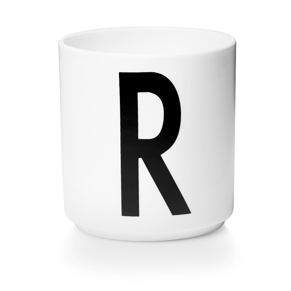 Design Letters 字母骨瓷杯白 R
