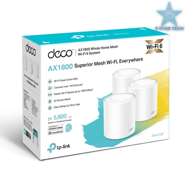 TP-LINK　Deco X20(1-pack)　Mesh 網狀路由器