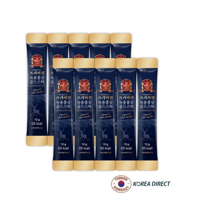 韓國 高麗天紅蔘Premium鹿茸紅蔘濃縮液gold 10g 30包 50包100包 散裝