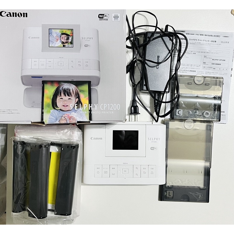 【二手】Canon SELPHY CP1200佳能相片印表機+KL36IP L判相紙6包與色帶2隻