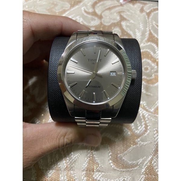 TISSOT 天梭 T1274104408100 鈦金屬石英錶 灰色 40mm 9成新 台中可面交