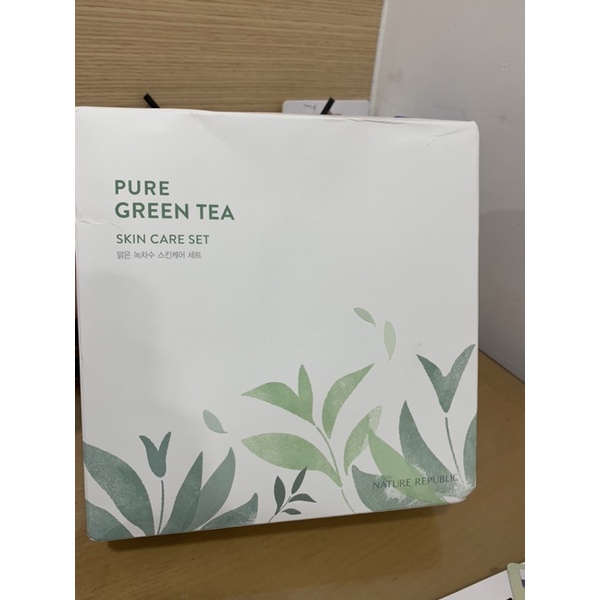 韓國Nature Republic 純淨綠茶保養禮盒 5件組 化妝水+乳液+面霜