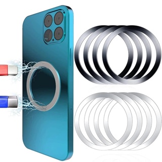通用磁性板環金屬貼紙適用於 Magsafe 無線充電器金屬板片用於磁鐵車載支架通風孔磁鐵手機支架鐵片適用於 iPhone
