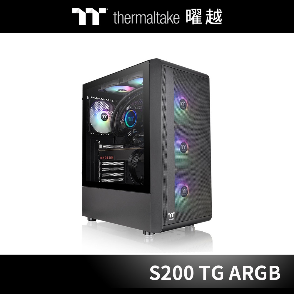 曜越 鋼煉 S200 TG ARGB 強化玻璃 中直立式 機殼 CA-1X2-00M1WN-00