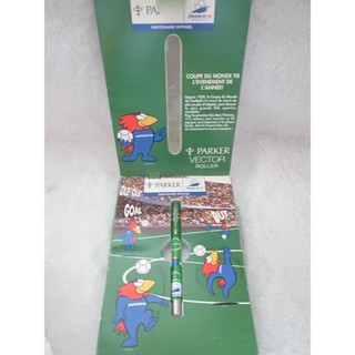 W099 1998 派克 PARKER 英國製 vector 世界盃紀念鋼珠筆(近新品 9.5成新)