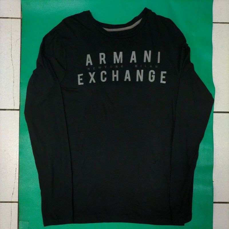 義大利 Armani Exchange AX 亞曼尼 輕 薄 長袖 T恤 上衣 S號 (M號 L號可穿)