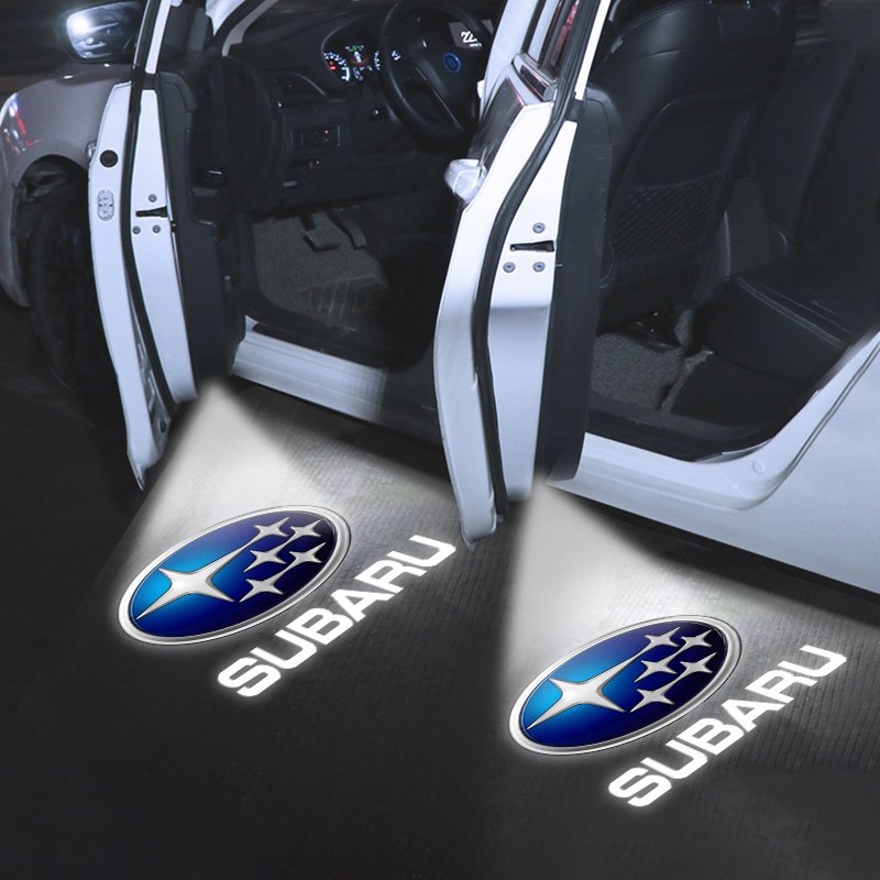 【現貨熱賣】1只裝汽車迎賓燈Led車門投影燈無線開門感應車標裝飾燈照地燈適用於Subaru Impreza WRX ST