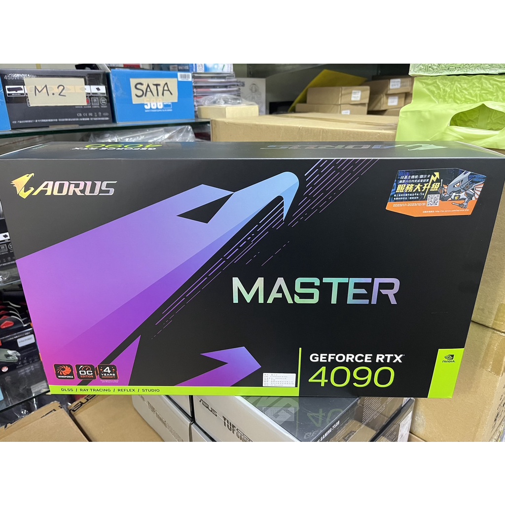 12/16 現貨 技嘉 AORUS RTX4090 MASTER 24G 全新 📌附購買證明可註冊📌限自取價77000