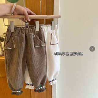 現貨80-130碼女童加絨長褲兒童冬季厚褲刷絨長褲兒童休閒長褲MERMAID MOON