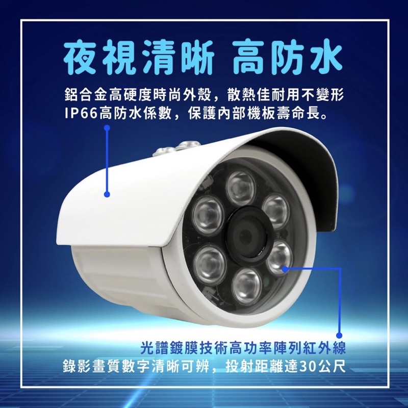 監視器SONY323晶片1080P 200萬AHD紅外線攝影機 戶外防水夜視攝影 監控鏡頭