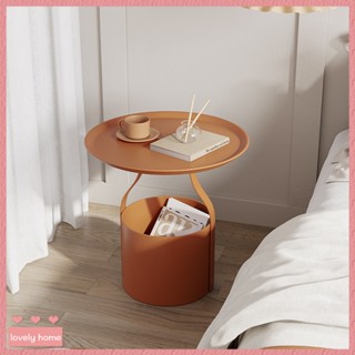 【Lovely home】新品❤️免運 置物架 臥室床頭櫃 茶幾 客廳沙髮邊幾 北歐茶幾 鐵藝儲藏架 收納桶小茶幾