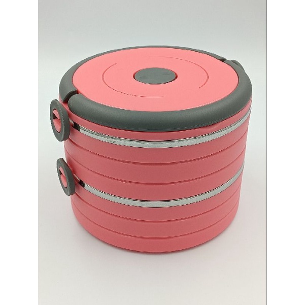 NEOFLAM 環保繽紛雙層餐盒(粉橘色) 便當盒