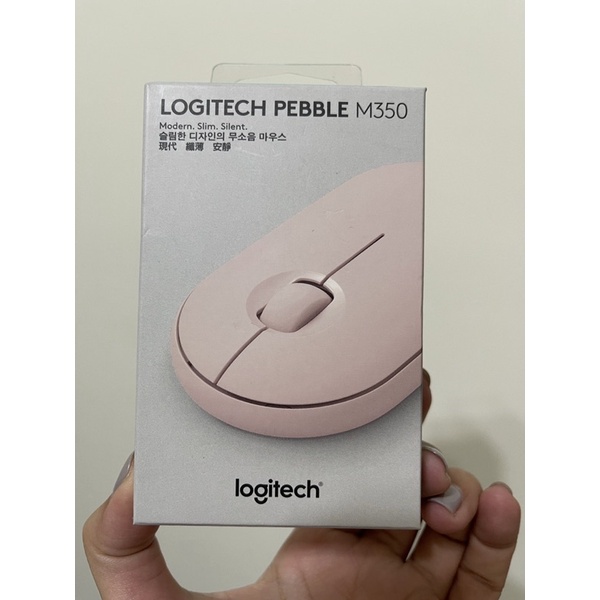 Logitech 羅技 Pebble M350 鵝卵石無線滑鼠/玫瑰粉