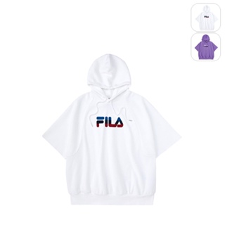 【FILA】女性 短袖 連帽T恤-白色 5TEW-1434-WT