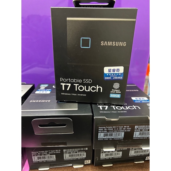 Samsung移動固態硬碟 T7 Touch USB 3.2 500GB