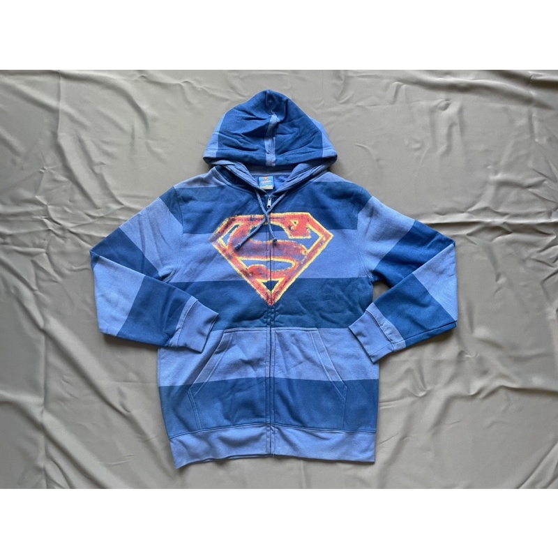 二手超人Superman logo連帽外套 SZ M台中可面交