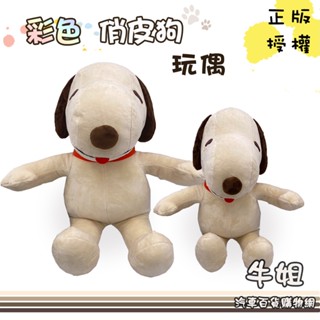 牛姐汽車購物【彩色俏皮狗 SNOOPY 史奴比 絨毛娃娃】玩偶 置物 禮物 正版授權 可愛 狗狗 17吋 22吋