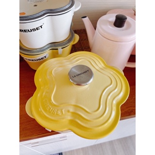 lc 花鍋 全新 le creuset 20cm 鑄鐵鍋 太陽黃