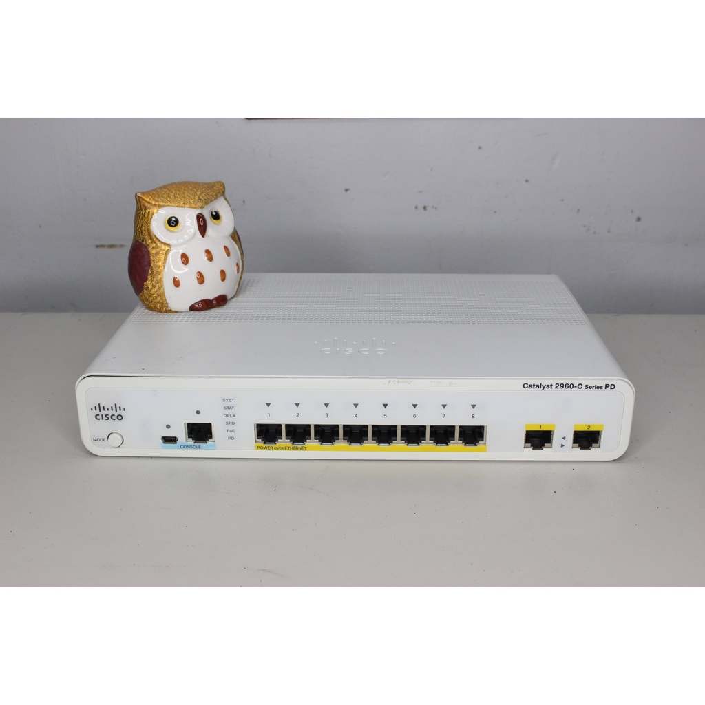 Cisco WS-C2960CPD-8PT-L 可POE供電開機 (拍賣價不含電源變壓器 )