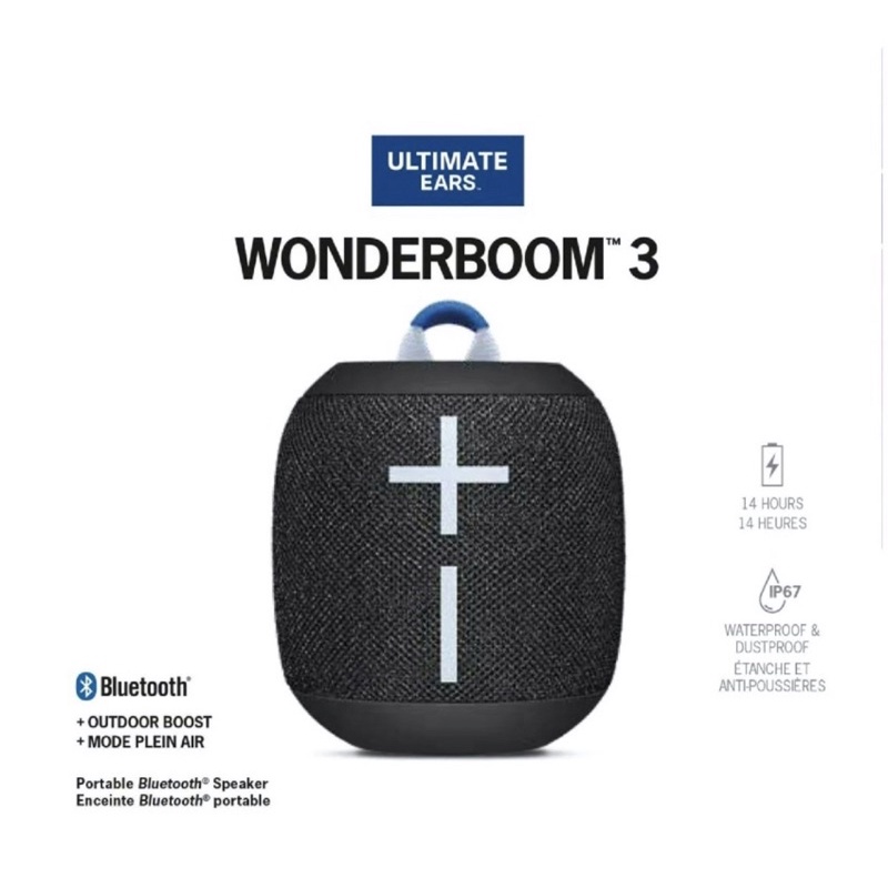 (好市多正品貨)「拆賣」3代Ultimate Ears WONDERBOOM 3 防水無線藍牙喇叭 黑色