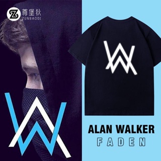 艾倫沃克同款百大電音DJ艾蘭AlanWalker周邊夜光短袖男t恤上衣服