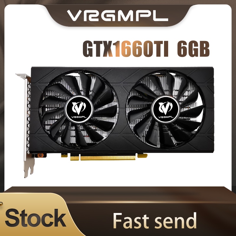 6gb GDDR6 芯片電腦顯卡 GTX1660TI 6144MB 顯卡 VGA PC 遊戲適用於 Nvidia