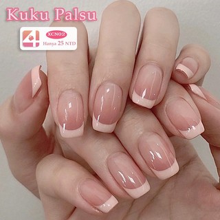 Kuku Palsu 3D 24pcs/Set nail art Fashion Acrylic Dengan Lem