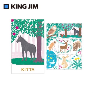 KING JIM Kitta隨身攜帶和紙膠帶/ 郵票貼紙/ 動物/ KITP008 eslite誠品