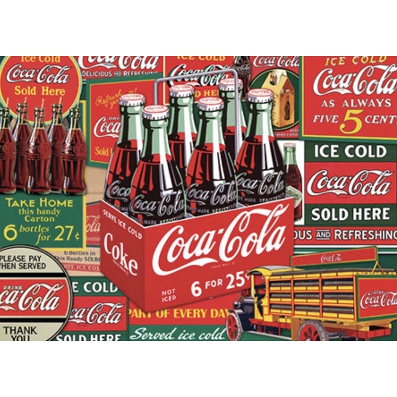 蝦拼圖 -現貨 德國 schmidt 1000片段拼圖 Coca-Cola 可口可樂 拼圖 飲料罐 飲料 汽水59914