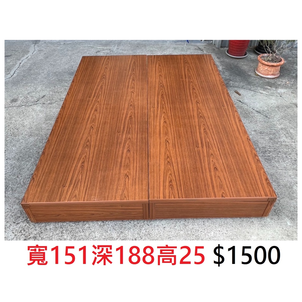 文鼎二手家具 5*6.2尺雙人標準床箱 雙人床箱 臥室床箱 套房床箱 雙人床架 實木床架 二手床架