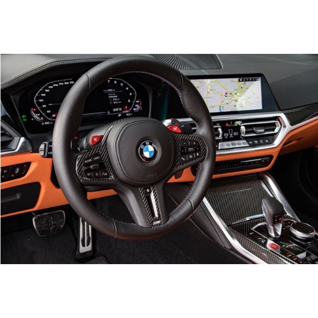 (NHL精品）全新 BMW 德國原廠G80 G82 M3 M4 碳纖維方向盤飾板 亮面碳纖維Y蓋方向盤G20 G21 G