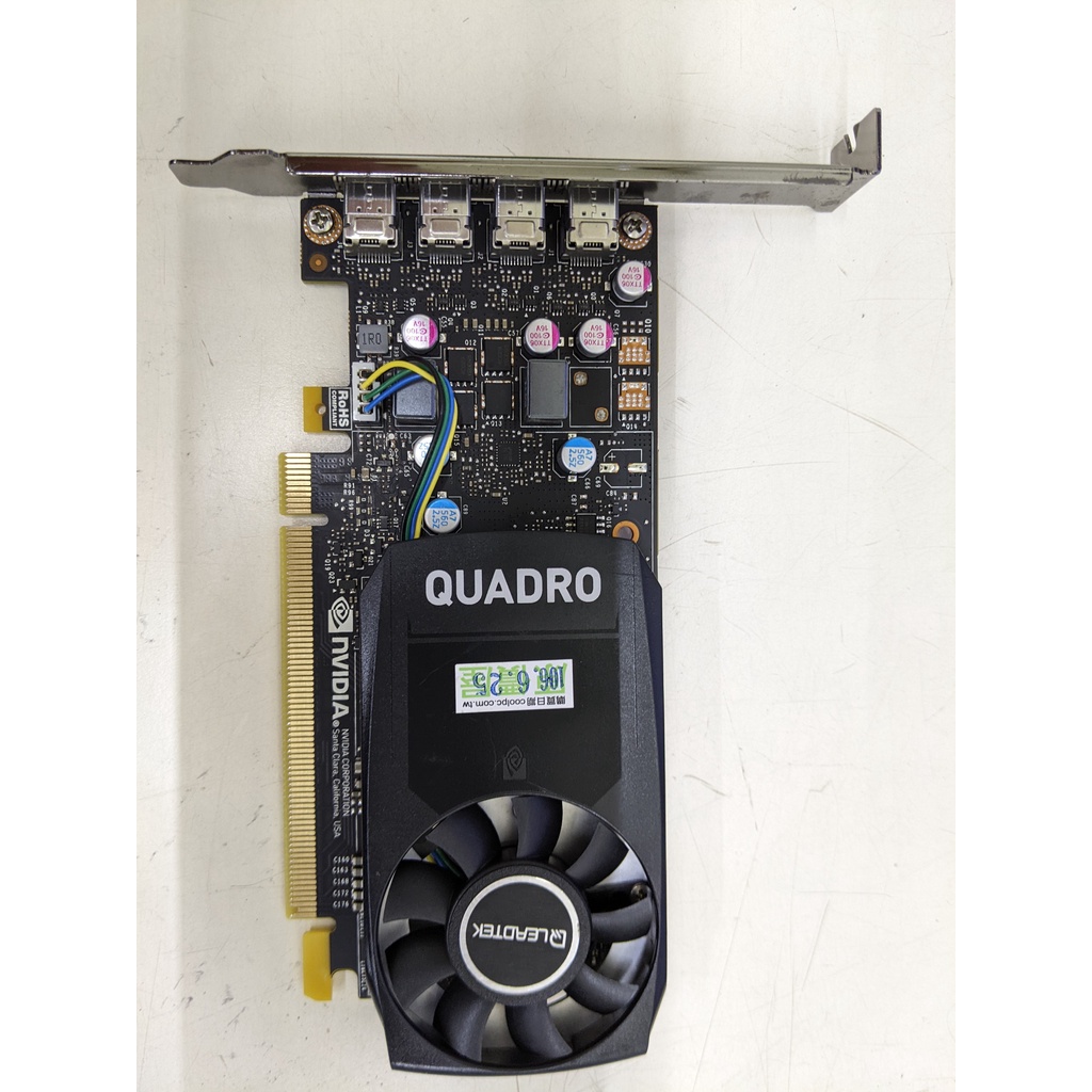 麗臺 NVIDIA Quadro P600 2G 128bit PCI-E 工作站 繪圖卡 二手良品