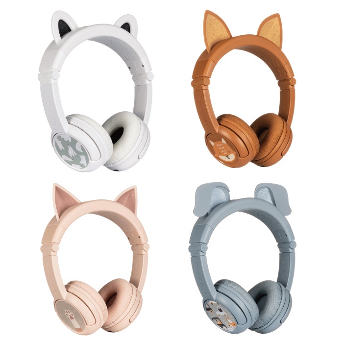 buddyPHONES 藍芽兒童耳機 PlayEars+藍芽學習動物plus系列(4款可選)【麗兒采家】