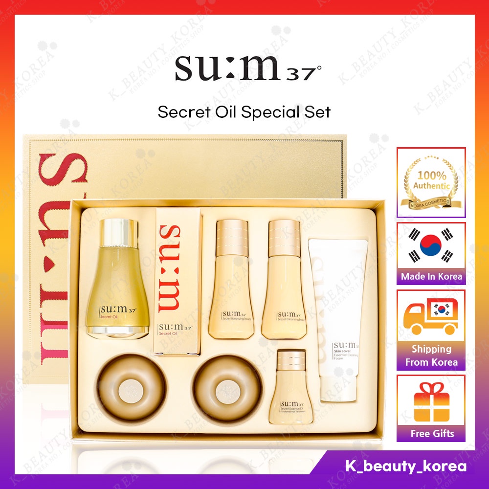 [SU:M37] Sum37 秘密油 30ml 特別套裝 / 面部護膚保濕霜 [Premium K-Beauty]