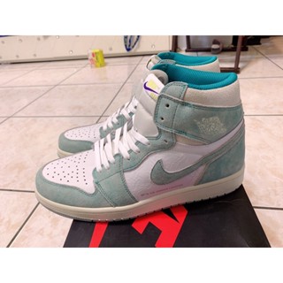 翻玩男鞋Nike喬丹一代高筒蒂芬妮綠麂皮球鞋
