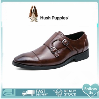 Hush Puppies皮鞋男士正裝鞋婚鞋正裝鞋男韓版皮鞋辦公鞋皮鞋男大碼45 46 47 48