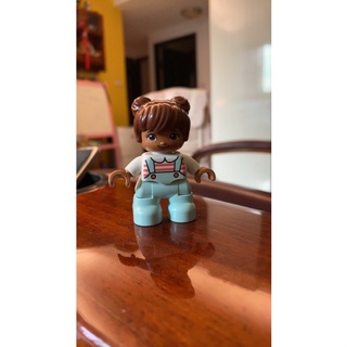 [二手] LEGO Duplo 樂高 得寶 人偶 棕色頭髮淺水藍吊帶褲小女孩 小孩 小朋友 兒童 女生