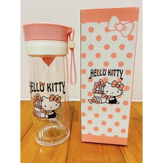 【全新】正版Hello Kitty雙層耐熱玻璃檸檬瓶