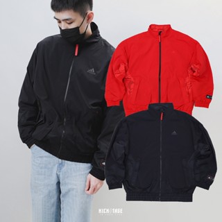 ADIDAS JACKET 黑色 紅色 CNY 農曆新年 小LOGO 韓美林 內刷絨 保暖 立領防風外套【HZ3037】