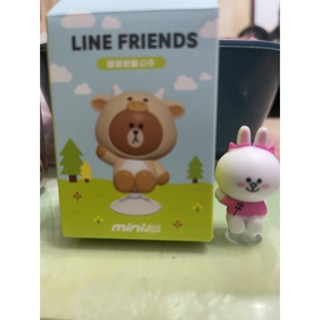 LINE BROWN &FRIENDS 系列熊大好友啵啵吸盤公仔（新衣兔兔）