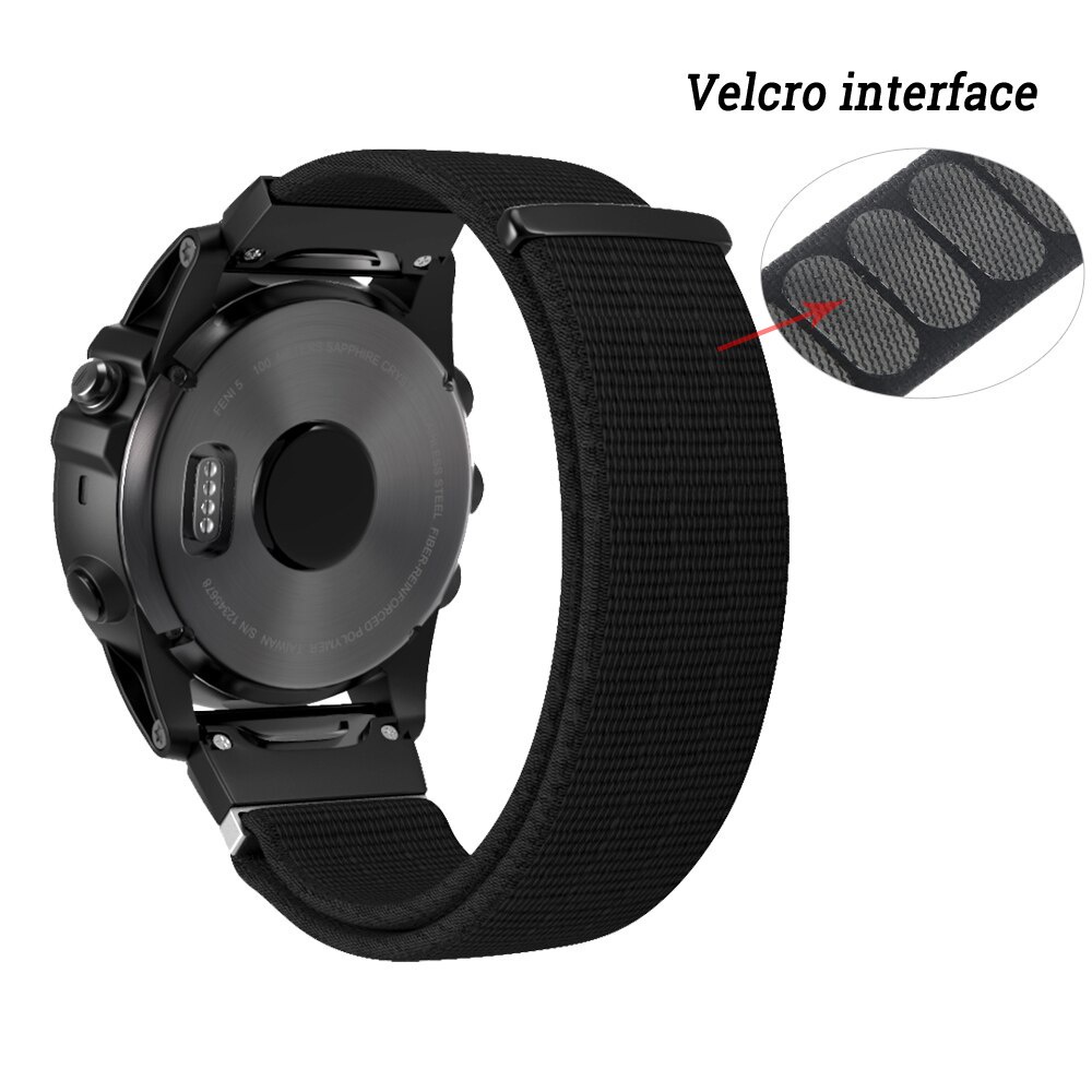 22 毫米快速貼合錶帶尼龍魔術貼環腕帶適用於 Garmin Descent G1 D2 Delta Quatix 7 P