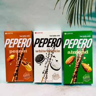 韓國 LOTTE 樂天 PEPERO 花生巧克力棒/餅乾白巧克力棒/杏仁巧克力棒 三種風味供選