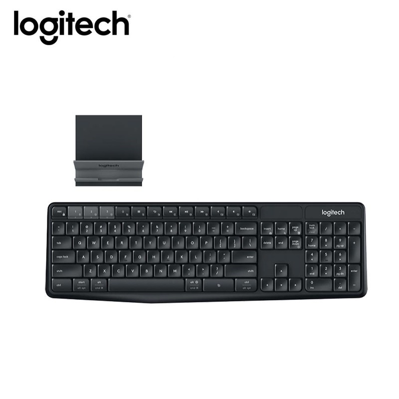 免運*居家煥新*禮贈品保證公司全新貨【Logitech 羅技】無線鍵盤跨平台無線藍牙鍵盤支架組合(K375S)