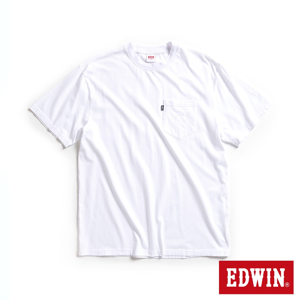 EDWIN EDGE 口袋短袖T恤(白色)-男款