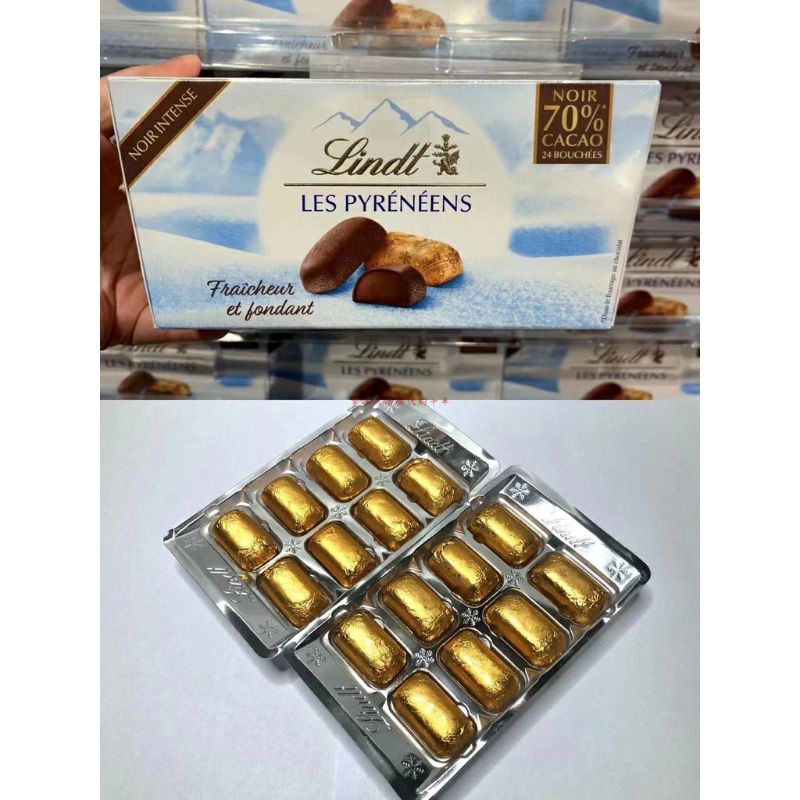 現貨 瑞士蓮 Lindt 冰山巧克力 純黑巧克力一盒 24顆 超滑順 一年只賣兩三個月 超滑順  只有一盒