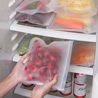 P&K優品館 冰箱食品儲存袋 EVA食品級保鮮袋 家用水果蔬菜密封袋 重複使用